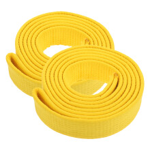 2Pcs Yellow Comfortable Cotton Karate Belt Martial Art Waist Wrap