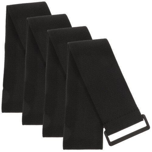 8Pcs Black Elastic Arm and Cable Management Straps with Cinch Design