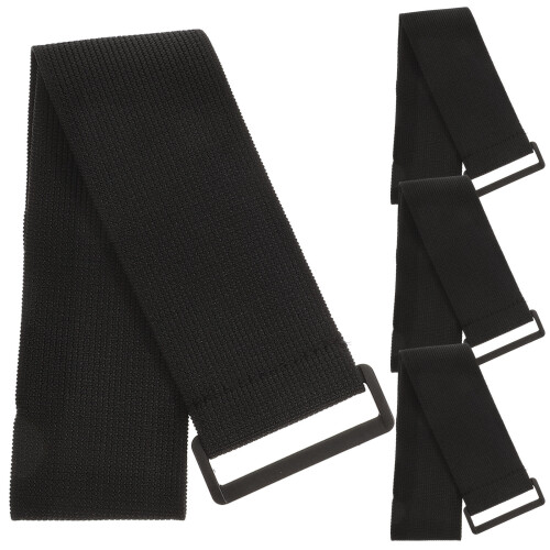 8Pcs Black Elastic Arm and Cable Management Straps with Cinch Design 1