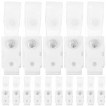 40St Witte Badges Clips Acryl Eenvoudig Te Gebruiken Voor Naamkaartjes