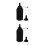 2Sets Black Plastic Small Storage Bottles with Lids for Easy Refill 5