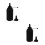 2Sets Black Plastic Small Storage Bottles with Lids for Easy Refill 7
