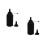 2Sets Black Plastic Small Storage Bottles with Lids for Easy Refill 6