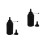 2Sets Black Plastic Small Storage Bottles with Lids for Easy Refill 10