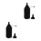 2Sets Black Plastic Small Storage Bottles with Lids for Easy Refill 4