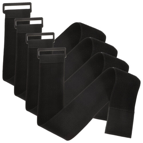 8Pcs Black Elastic Arm and Cable Management Straps with Cinch Design 2