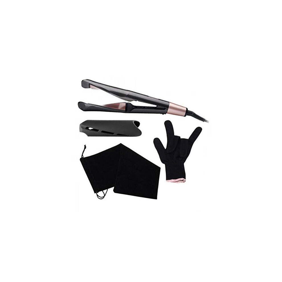 2 in 1 Hair Straightener and Curler with LCD Temperature Control, Ceramic Coated, Dual Voltage