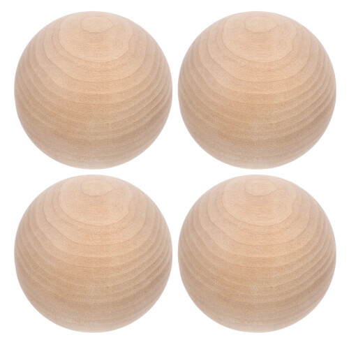 12Pcs Solid Wood Balls for Crafting Painting DIY Decor Use 1