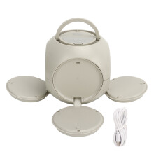 Lanterne de camping à 360 avec 3 modes de couleur, batterie rechargeable, poignée de transport, chargement USB-C, longue autonomie, résistante