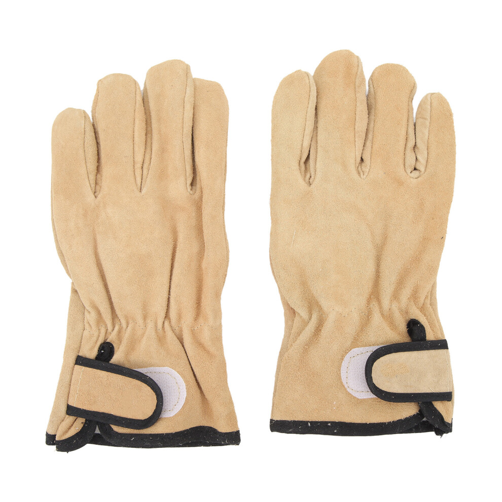 Professional Work Gloves For Men Women, Puncture Resistant Cut Resistant Cowhide Leather Breathable Gloves Reinforced Palm Suitable For Welding 9489952178691