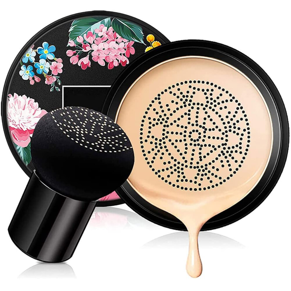 Cream Mushroom Head Air Cushion Bb With Flawless Coverage And Longlasting Hydrating Liquid Foundation 1 Pack