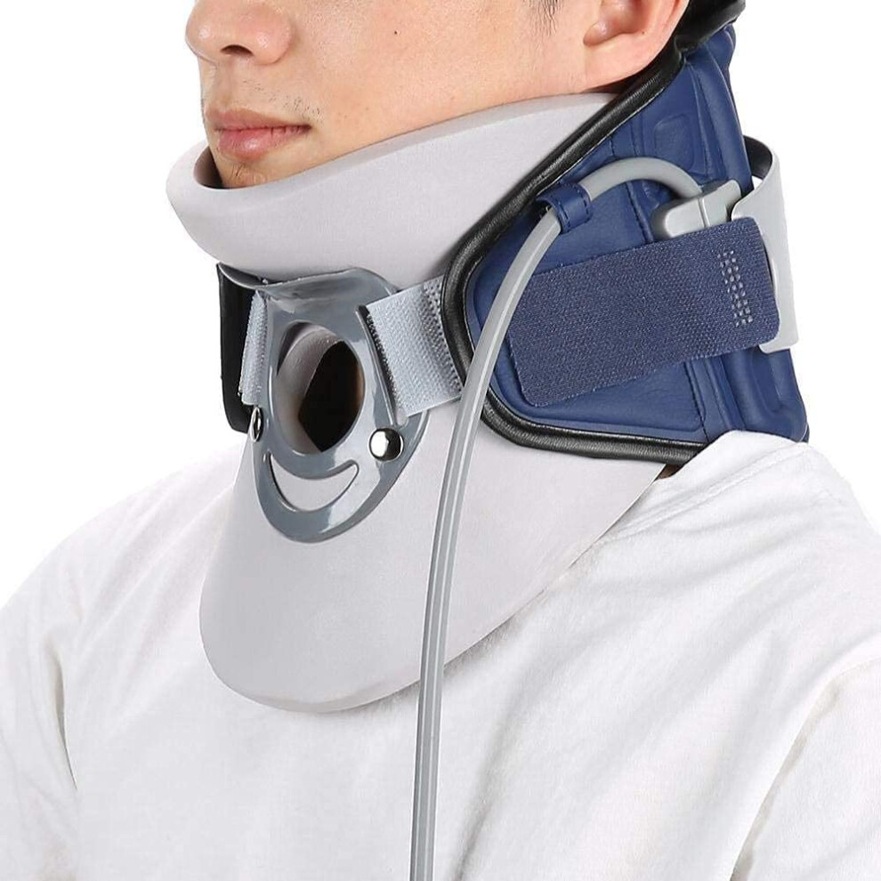Cervical Traction Device with Adjustable Height and Soft Padding, Neck Support Brace for Pain Relief