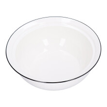 9in Ceramic Soup Bowl with Lid, 1500ml, White, Large Size