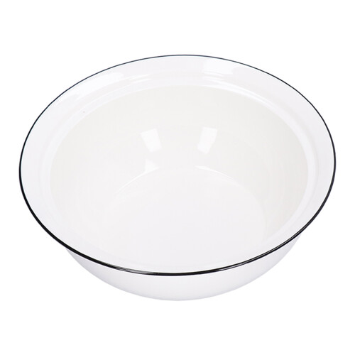 9in Ceramic Soup Bowl with Lid, 1500ml, White, Large Size