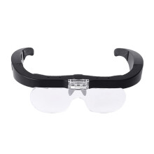 Head Magnifier with LED Light, Hands Magnifying Headset with 5 Interchangeable Lenses for Reading and Close Work
