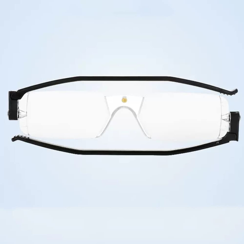 Black/Blue/Light Folding Reading Glasses 3.0X Blocking Slim Design For Men And Women