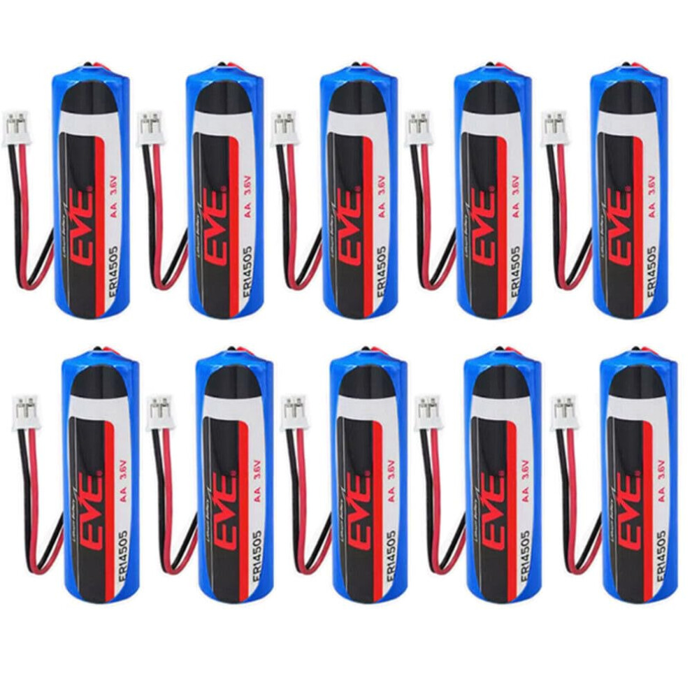 10Pcs Er14505 3.6V Lithium Aa Battery 2700Mah Capacity With 2.0 Connector 9169991782638