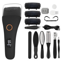 Electric Foot File Callus Remover with Powerful Rotating Exfoliation for Smooth Feet and Heels