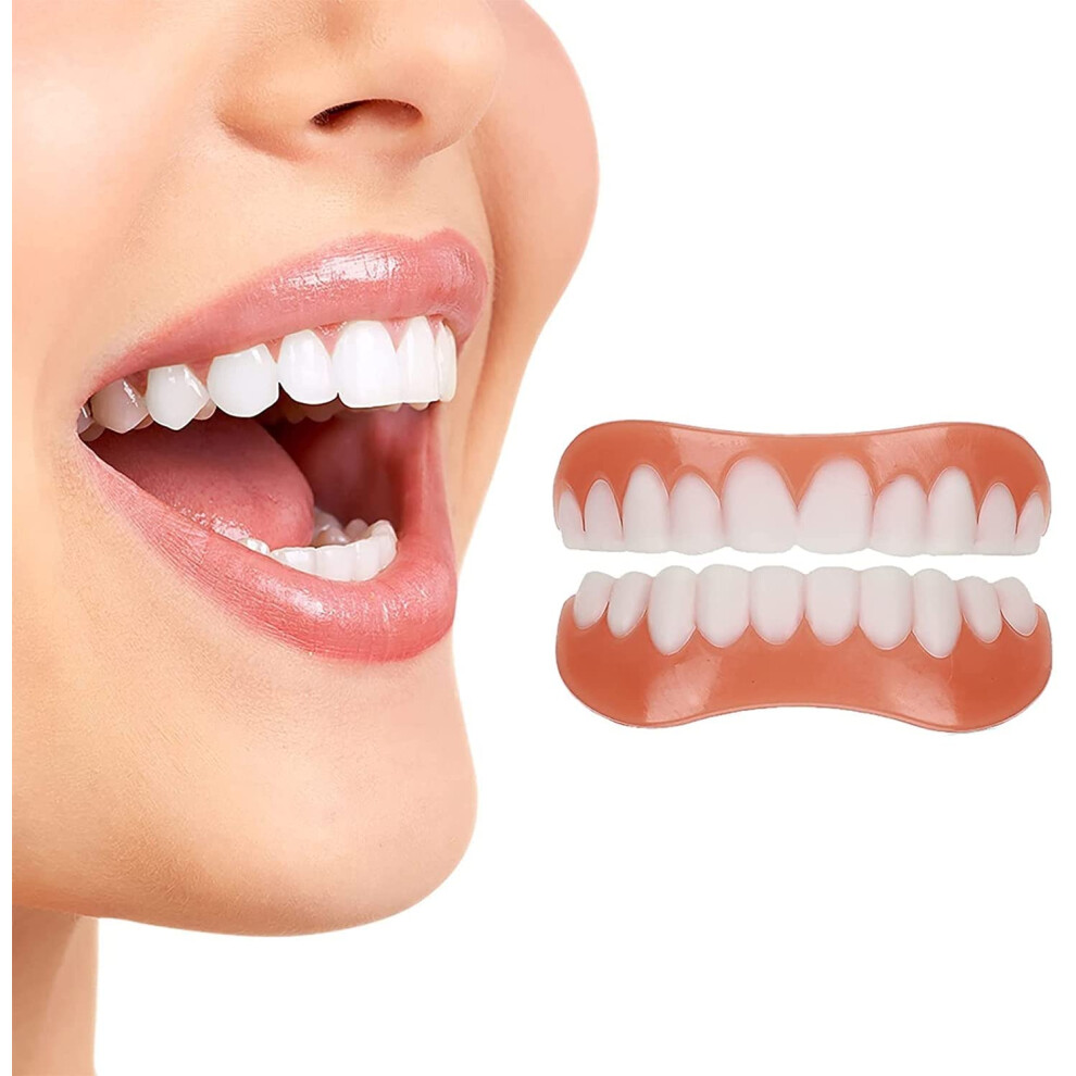 Cosmetic Dentures Veneer Teeth Set for Men and Women, NaturalLooking Smile, Comfortable Fit
