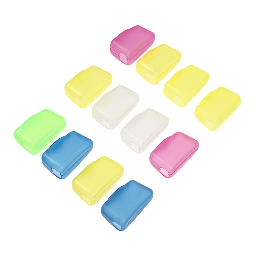 Electric Toothbrush Head Covers 12pcs Hygienic Travel Caps ColorCoded Protectors for Daily Use