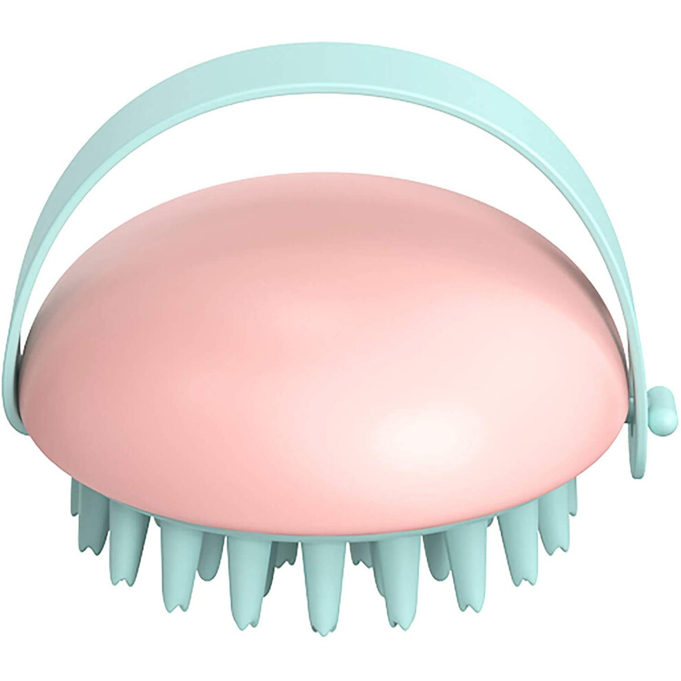 Pink Scalp Massager Shampoo Brush With Silicone Bristles For Deep Cleansing And Dandruff Removal Ref: 4556