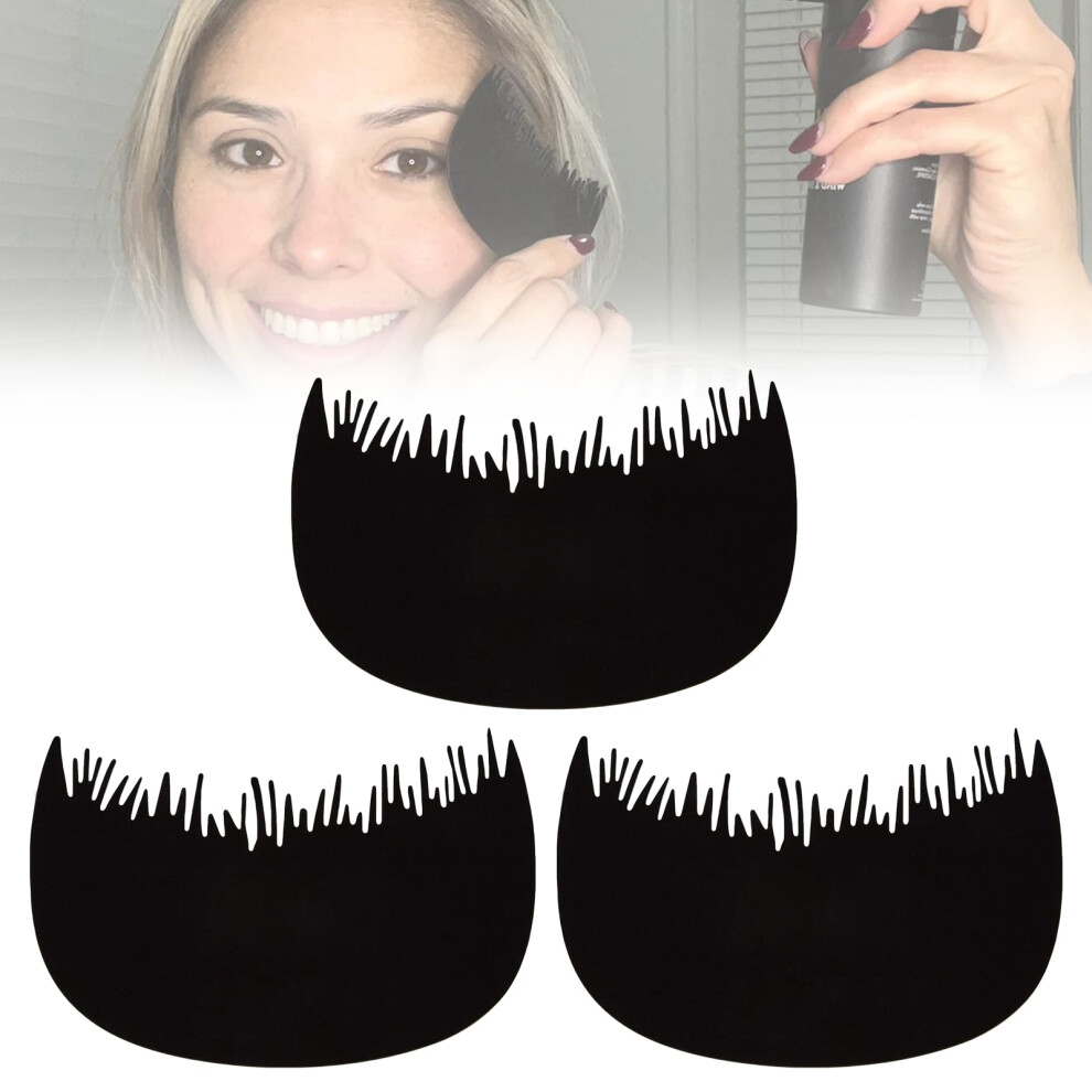 Unisex Hairline Optimizer Comb For Thin Hair, Hair Building Fibers Application Set, Natural Shaping, 3 Pack