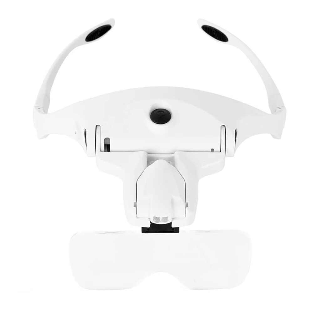 Head Mounted Magnifier with LED Lights and 5 Lenses, Hands  Adjustable Headband