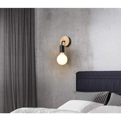 LED Wall Light Modern Black Bathroom Mirror Lamp, Waterproof 360 Rotatable Makeup Lighting 1