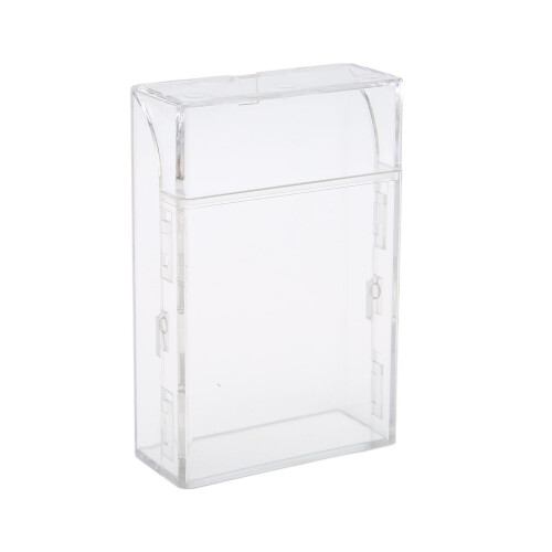 Clear Plastic Cigarette Case with Automatic Pull-Down Opening, 93x62x28mm 2