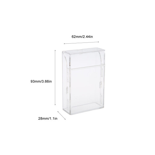 Clear Plastic Cigarette Case with Automatic Pull-Down Opening, 93x62x28mm 1