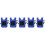 5Sets Interaktives Sticky Ball Mit Weste Für Kinder Blau 9