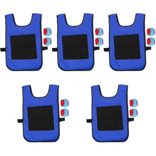 5Sets Interaktives Sticky Ball Mit Weste Für Kinder Blau 2