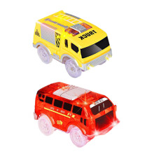 2Stk Glühendes LED Auto Spielzeug Kunststoff Fahrzeug Für Kinder Bunt