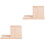 2Pièces Étagère À En Bois Beige Style Triangle 5