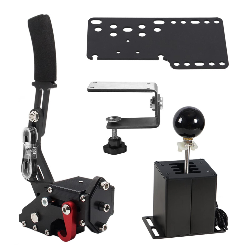 Usb Racing Simulator Shifter With 64Bit Handbrake For Pc Sim Racing, Compatible With G29 G27 G25 G920 T300rs 9455672107129