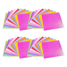 100 pièces papier origami sparkle, matériel fait main