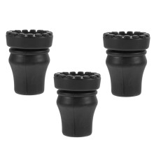 Trekking Pole Tip Protectors with Improved Traction Grip and AntiSink Wide Base, 3pcs Rubber Caps for Hiking