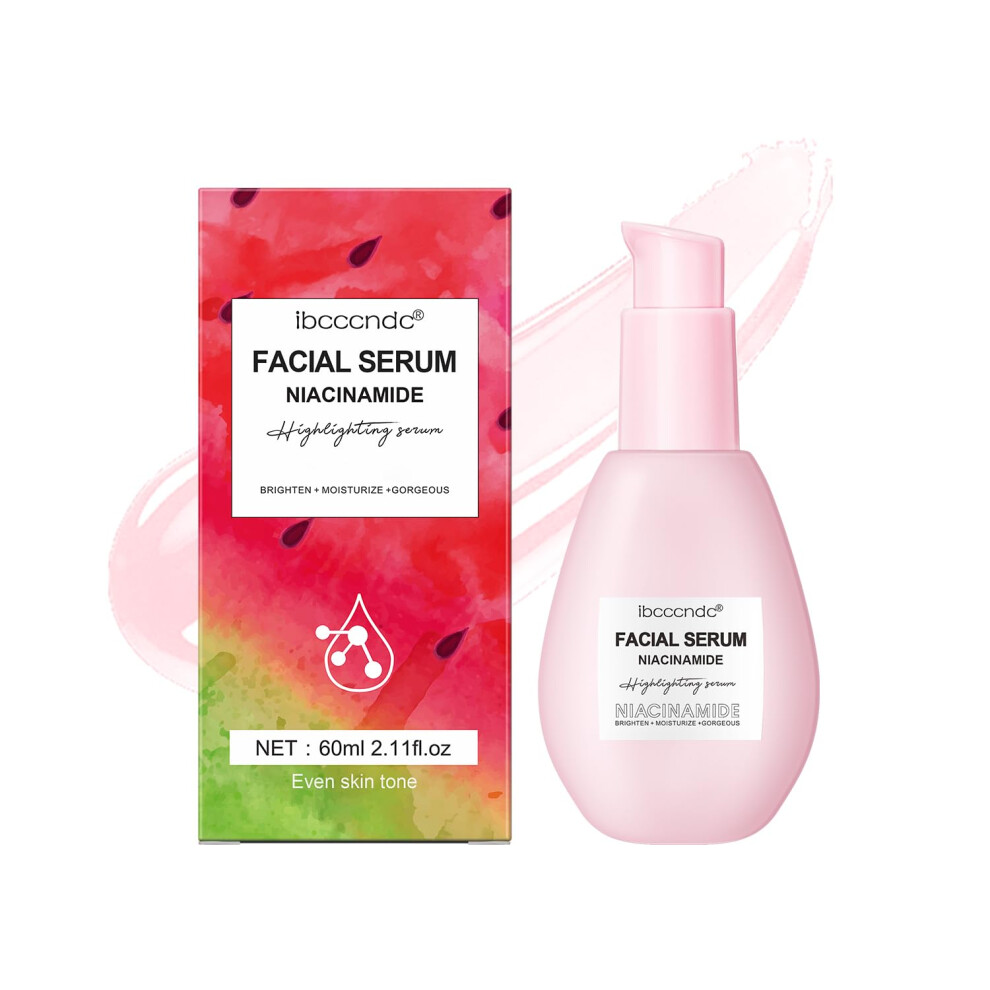 Niacinamide Face Serum with Hyaluronic Acid and Vitamin E, 60ML Watermelon Hydrating Glow Boost