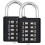 (As show, One size) 10 Digit Push Button Combination Padlock, 5 Digit Locking Mechanism,Blue (2 Black),2024 Ping 1