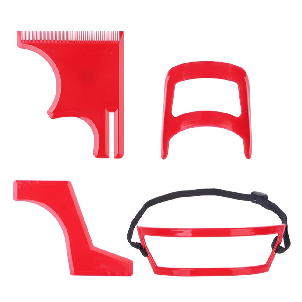 Red Beard Shaping Tool And Hairline Template Kit For Men With Precise Grooming Guide And Multiple Styles