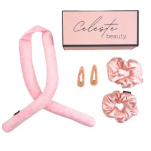 Heatless Hair Curler for Overnight Curls, No Heat Hair Rollers for Long and Medium Hair, Pink