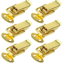 (As show, One size) Stainless Steel Small Spring Toggle Lock Clasp Buckle Latch for Wooden Case ToolboxesGoldPack of 6 (35mm Length),2024 Ping