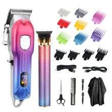 Hair Clippers and Beard Trimmer Kit for Men, Cordless with Colored Guide Combs, USB Fast Charging