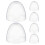 6Pièces Couvercles Transparent Large Ouverture Pour 1