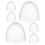 6Pièces Couvercles Transparent Large Ouverture Pour 11