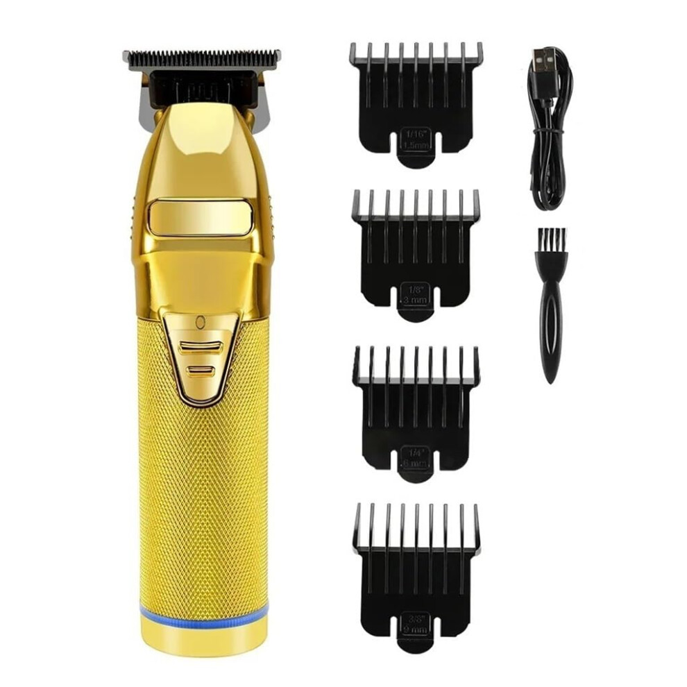 Golden Hair Clippers For Men With Precision Steel Blade, Rechargeable Cordless Trimmer,