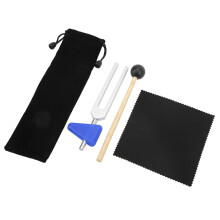 Yoga Tuning Fork Kit 528Hz Stainless Steel Wooden Portable Stress Relief