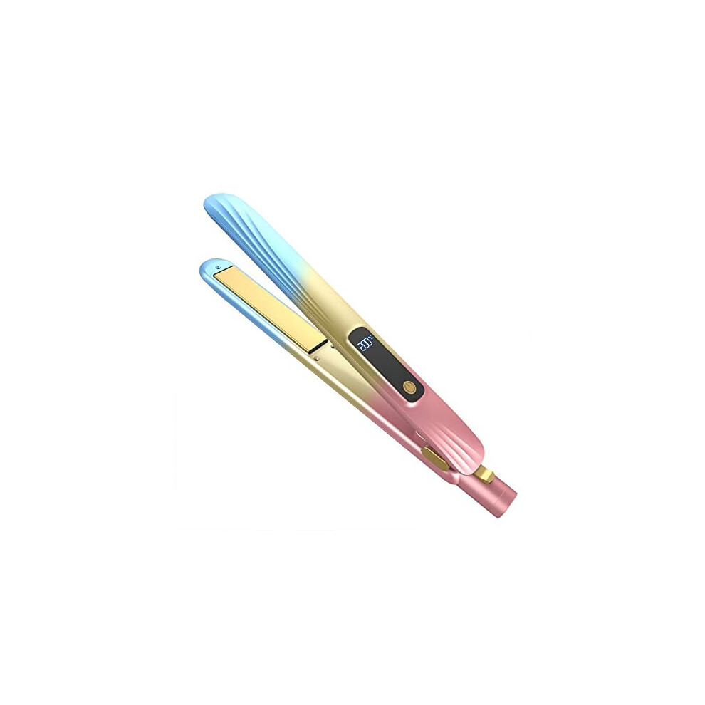 Professional Ceramic Hair Straightener and Curler 2 in 1 with Adjustable Temperature and LED Display