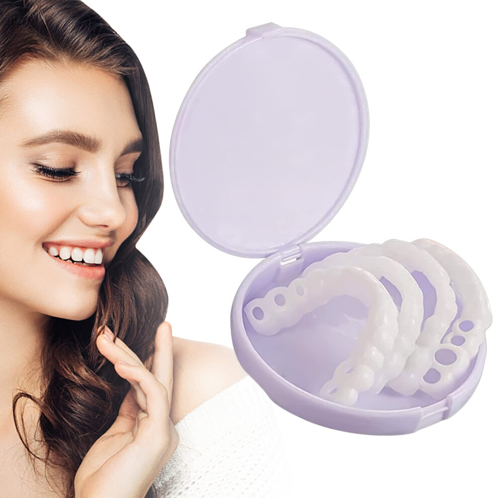 Temporary Dental Veneers 2 PCS Natural Shade Cosmetic Denture Teeth for Instant Smile Restoration