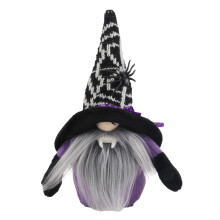 Halloween Gnome Plush Doll Black Purple21cm